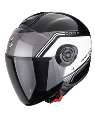 CASCO SCORPION EXO-CITY II VITA BLACK METAL/WHITE