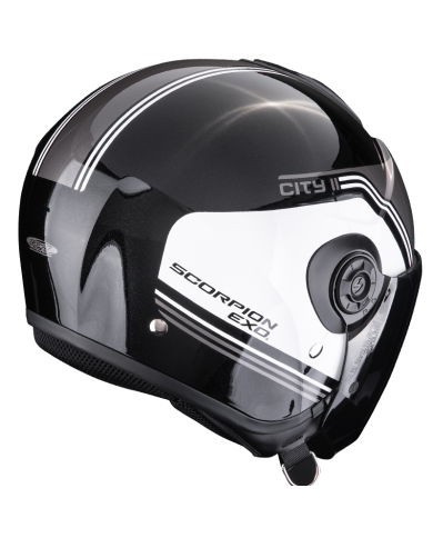 CASCO SCORPION EXO-CITY II VITA BLACK METAL/WHITE