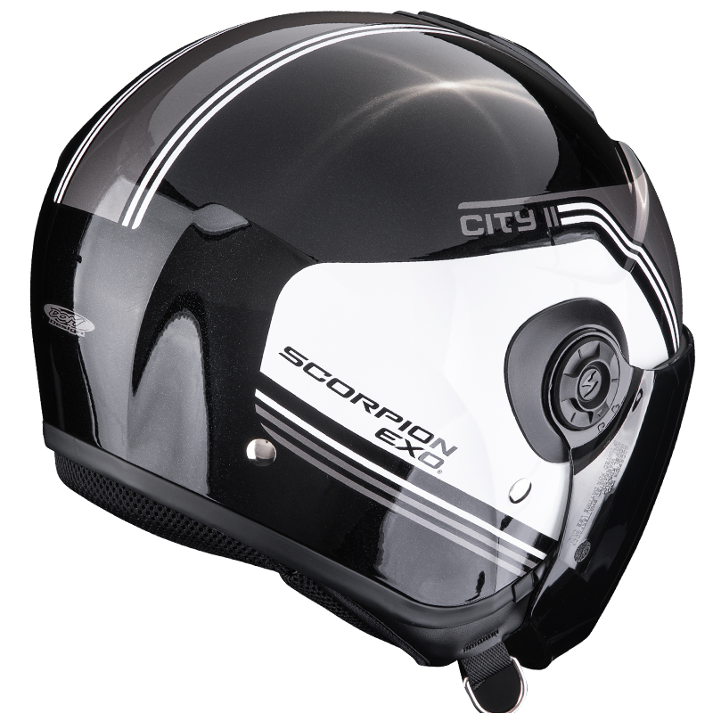 CASCO SCORPION EXO-CITY II VITA BLACK METAL/WHITE