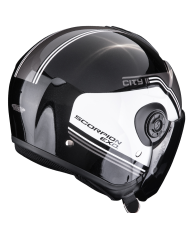 CASCO SCORPION EXO-CITY II VITA BLACK METAL/WHITE