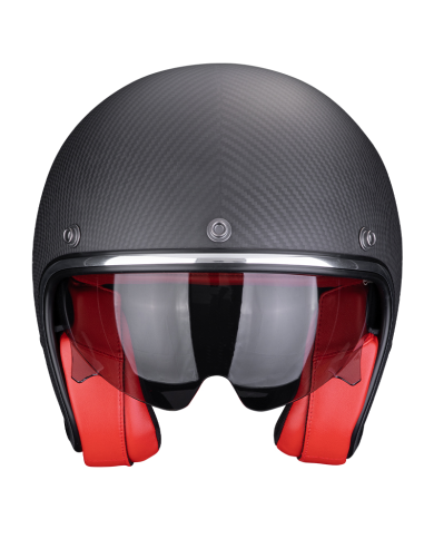 CASCO SCORPION BELFAST EVO CARBON MATT BLACK/RED