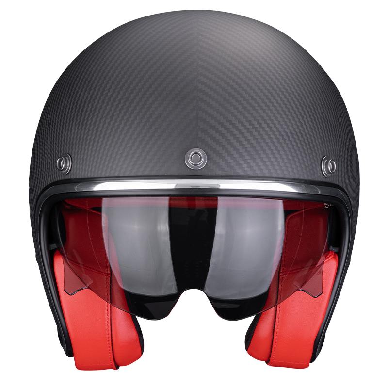 CASCO SCORPION BELFAST EVO CARBON MATT BLACK/RED