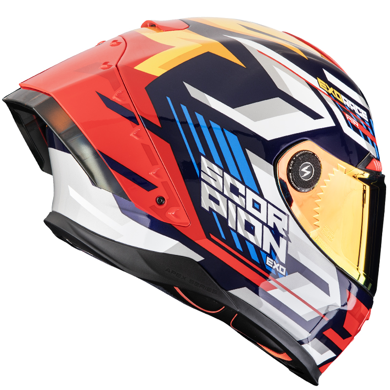 CASCO SCORPION EXO-RACE AIR KOBRA BLUE/YELLOW/RED
