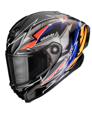 CASCO SCORPION EXO-RACE AIR MOVE ON BLACK/BLUE/ORANGE