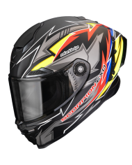 CASCO SCORPION EXO-RACE AIR MOVE ON BLACK/RED/YELLOW MATT
