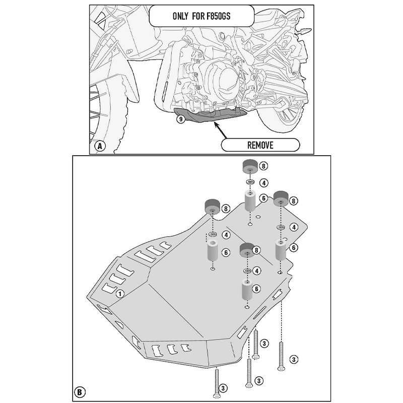CUBRECARTER GIVI RP5145 BMW F/750/850/900 GS