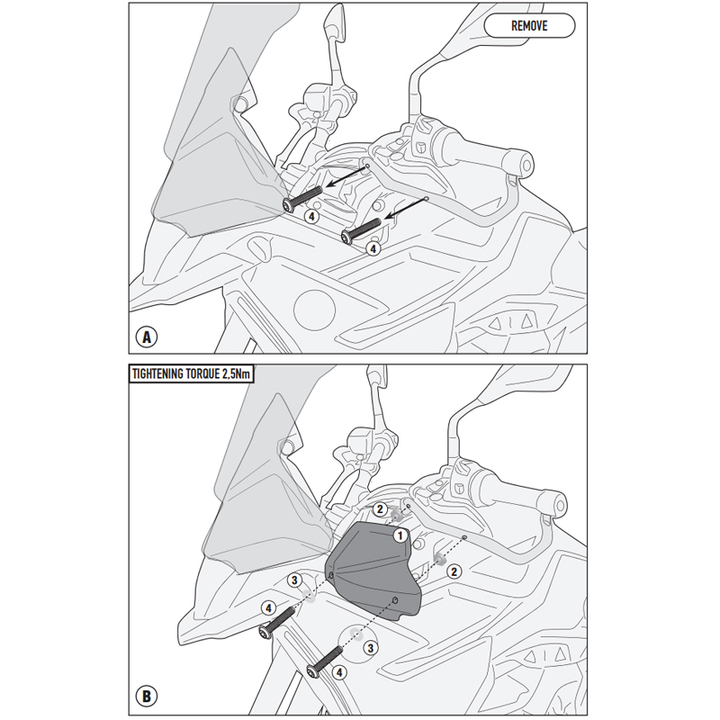 KIT DE PROTECCIONES DE MANOS GIVI EH5145 BMW F900 GS (2024-2026)