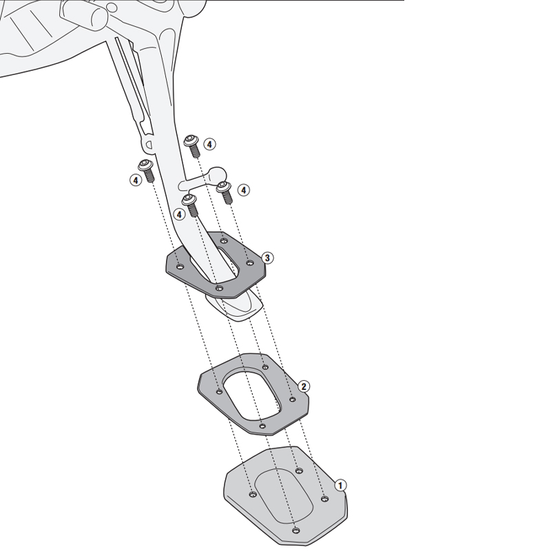 EXTENSIÓN CABALLETE LATERAL GIVI ES5134 F900/850 GS ADVENTURE