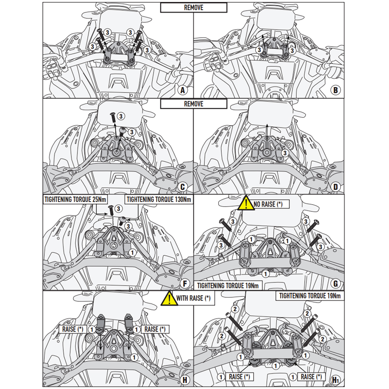 ACERCADOR PARA MANILLAR GIVI RS5143BL BMW R1300 GS/R 1300 GS ADVENTURE