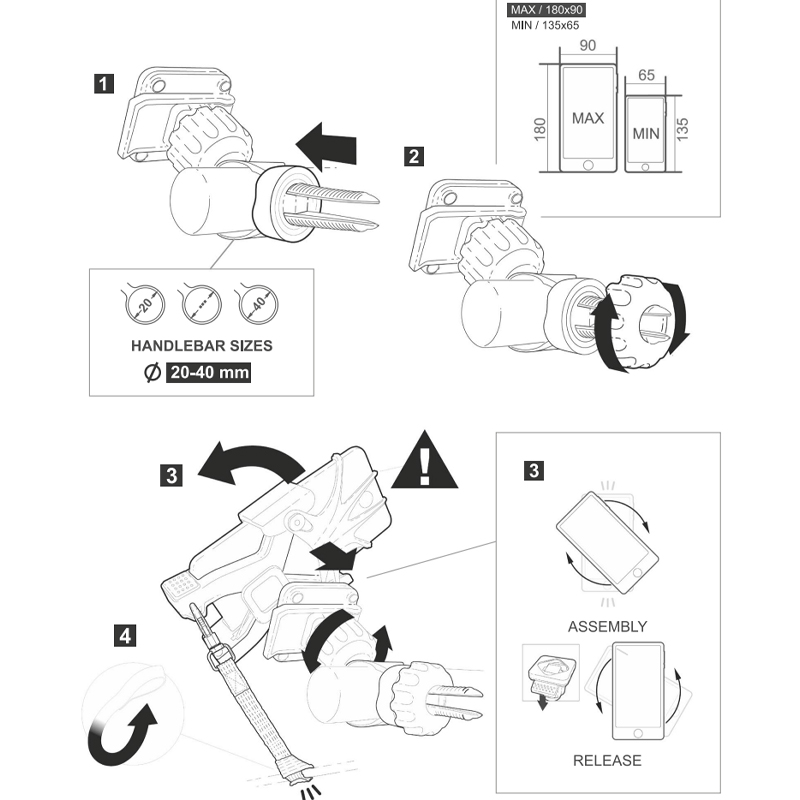 KIT SOPORTE UNIVERSAL SHAD X0SG00H PARA RETROVISOR