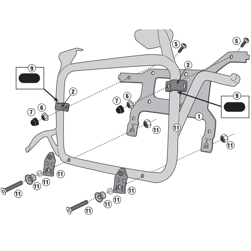 KIT DE FIJACION CAJA HERRAMIENTAS GIVI TL1178KIT PARA TOOL BOX HONDA AFRICA TWIN KIT DE FIJACION CAJA HERRAMIENTAS GIVI TL1178KIT PARA TOOL BOX HONDA AFRICA TWIN
