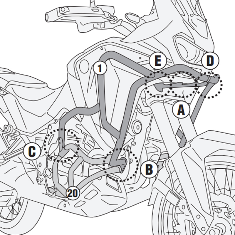 DEFENSAS DE CARENADO GIVI TNH1209 HONDA AFRICA TWIN