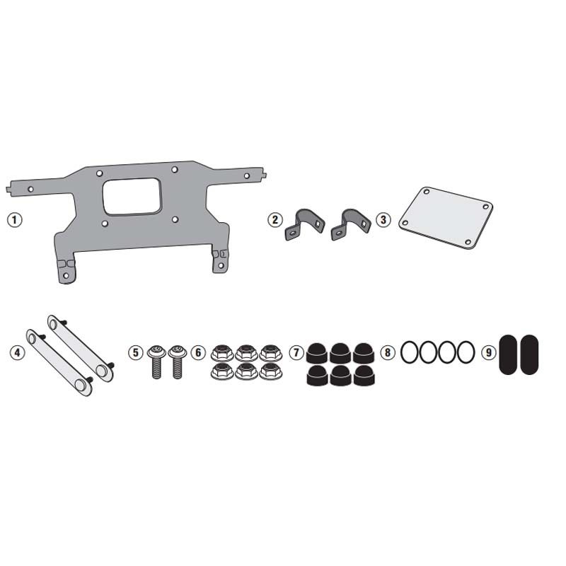 KIT DE FIJACION CAJA HERRAMIENTAS GIVI TL1178KIT PARA TOOL BOX VARIAS MARCAS KIT DE FIJACION CAJA HERRAMIENTAS GIVI TL1178KIT PARA TOOL BOX VARIAS MARCAS