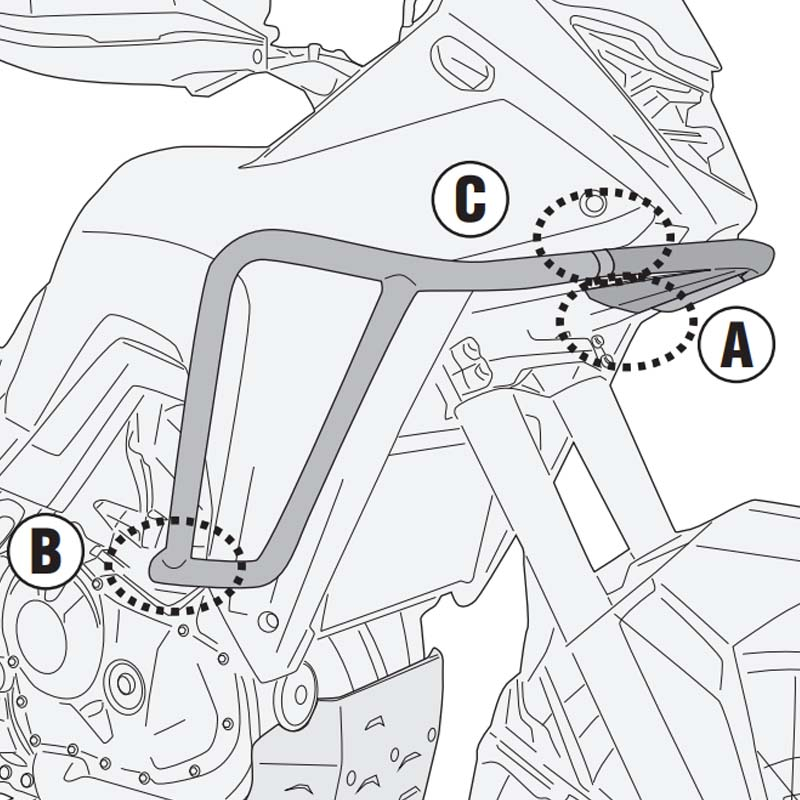 DEFENSAS DE CARENADO GIVI TNH1201 HONDA XL 750 TRANSALP