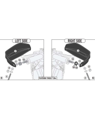 KIT DE PROTECTORES DE MANOS GIVI HP1201B HONDA XL 750 TRANSALP/CB 750 HORNET
