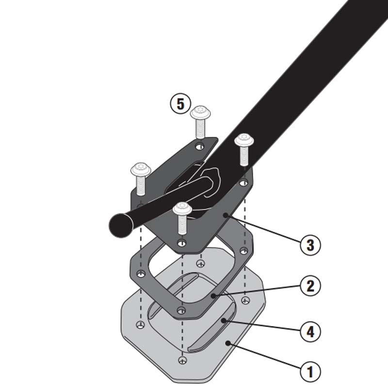 EXTENSIÓN CABALLETE LATERAL GIVI ES1111 HONDA VARIOS MODELOS