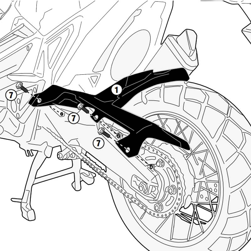 GUARDABARROS TRASERO GIVI MG1156 HONDA X-ADV 750/FORZA 750