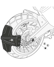 KIT DE MONTAJE GUADABARROS TRASERO GIVI RM1156KIT HONDA X-ADV 750/FORZA 750