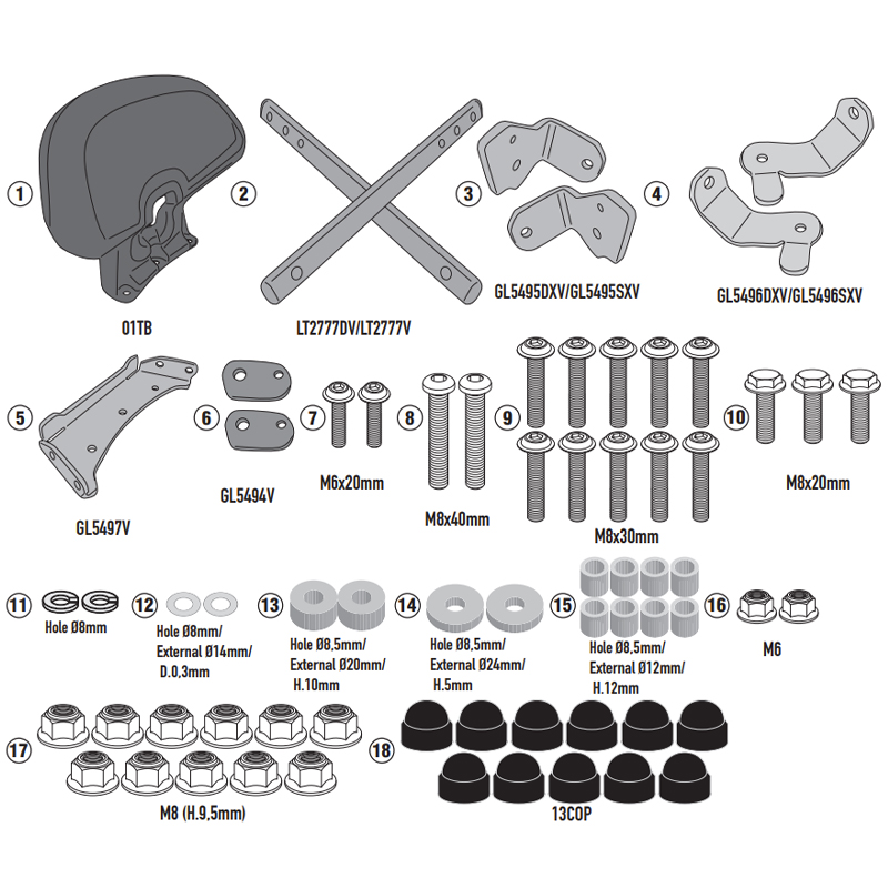 RESPALDO PARA PASAJERO GIVI TB1188A HONDA X-ADV 750