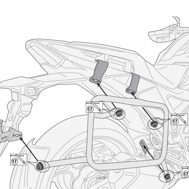 KIT DE FIJACION MALETAS LATERALES GIV PLO1192MK HONDA NC750X KIT DE FIJACION MALETAS LATERALES GIV PLO1192MK HONDA NC750X