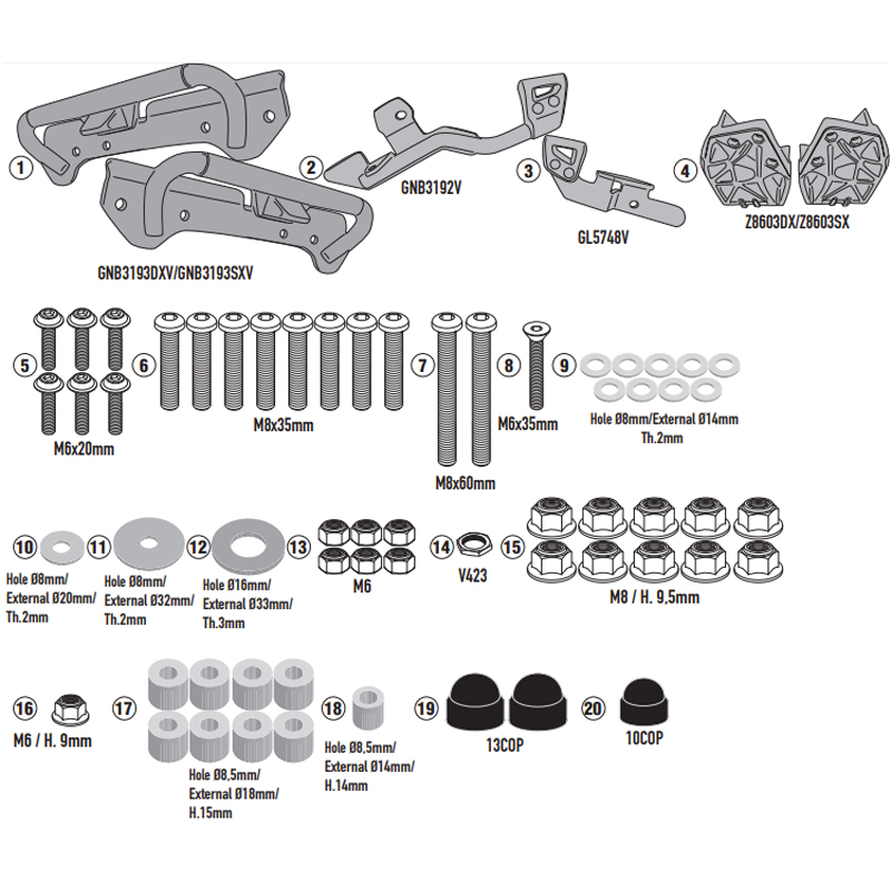 KIT DE FIJACION MALETAS LATERALES GIV PX1192 PARA TECH-3 HONDA NC750X KIT DE FIJACION MALETAS LATERALES GIV PX1192 PARA TECH-3 HONDA NC750X