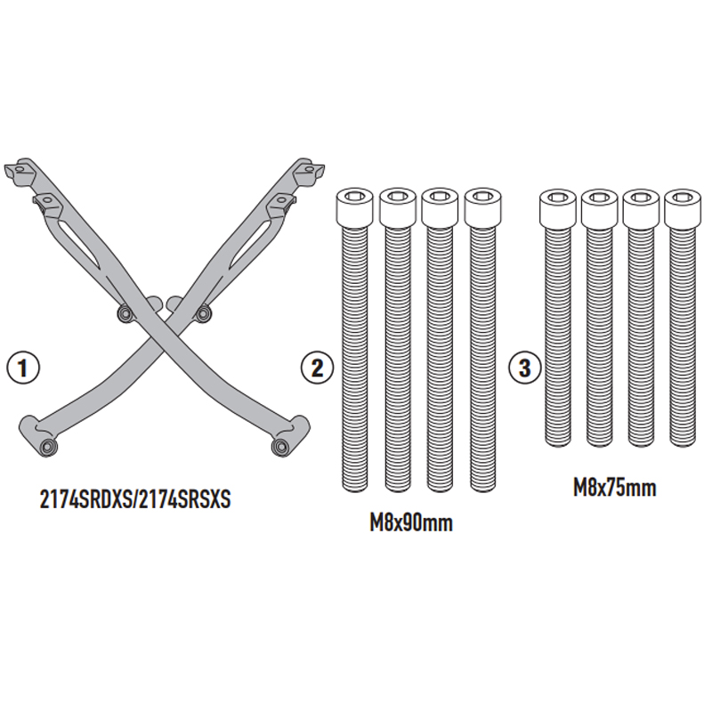 KIT DE FIJACIÓN POSTERIOR GIVI SR2174 YAMAHA TENERE 700 KIT DE FIJACIÓN POSTERIOR GIVI SR2174 YAMAHA TENERE 700