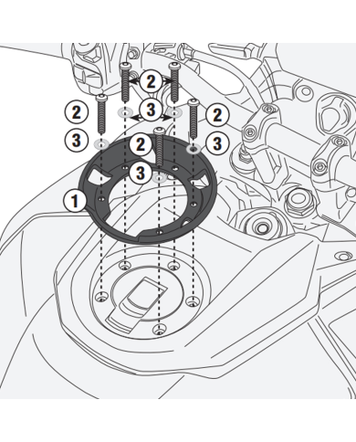 ADAPTADOR GIVI PARA BOLSAS TANKLOCK BF96