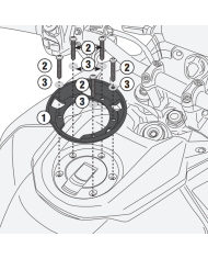 ADAPTADOR GIVI PARA BOLSAS TANKLOCK BF96 ADAPTADOR GIVI PARA BOLSAS TANKLOCK BF96