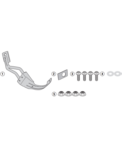 KIT DE MONTAJE GUARDABARROS TRASERO GIVI RM2159KIT TRACER 9