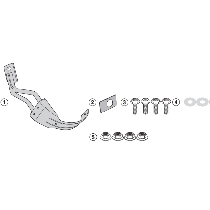 KIT DE MONTAJE GUARDABARROS TRASERO GIVI RM2159KIT TRACER 9