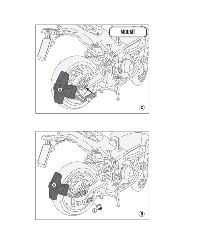 KIT DE MONTAJE GUARDABARROS TRASERO GIVI RM2159KIT TRACER 9