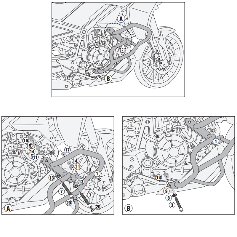 DEFENSAS DE MOTOR GIVI TN6710 APRILIA TUAREG 660