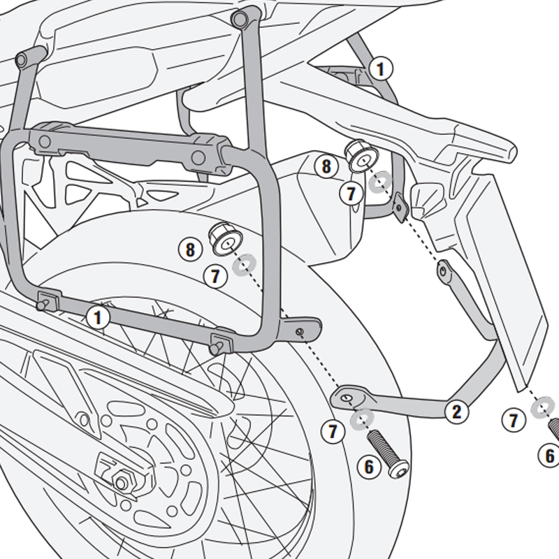 KIT DE FIJACION MALETAS LATERALES GIVI PLOS9651CAM KOVE 800 X-PRO KIT DE FIJACION MALETAS LATERALES GIVI PLOS9651CAM KOVE 800 X-PRO