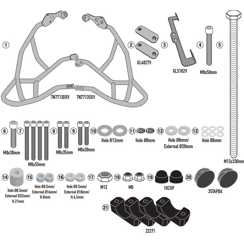 DEFENSAS DE MOTOR GIVI TN7713 KTM 1290 SUPER ADVENTURE S