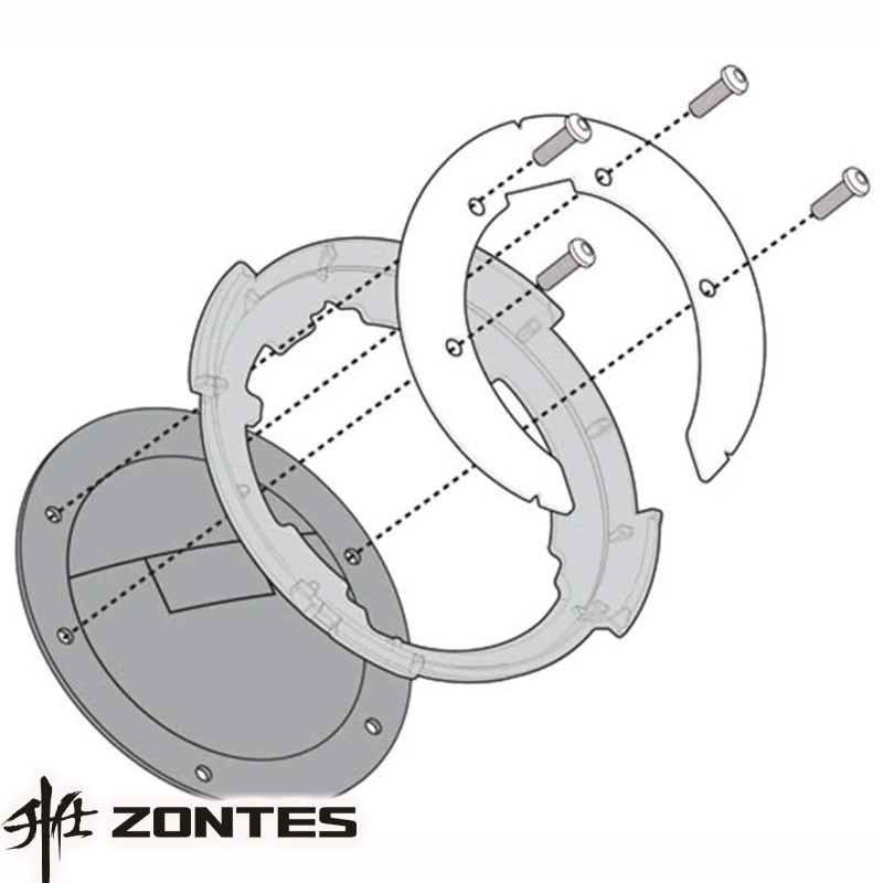 ADAPTADOR GIVI PARA BOLSAS TANKLOCK BF98 ZONTEX 703 F