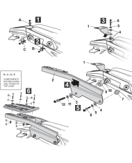 KIT DE FIJACION POSTERIOR SHAD A0TR61ST APRILIA TUAREG 660