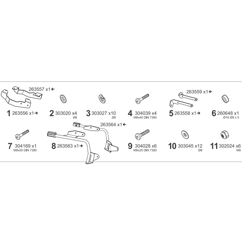 KIT DE FIJACION MALETAS LATERALES SHAD 3P W0RG15IF BMW R1300 GS ADVENTURE