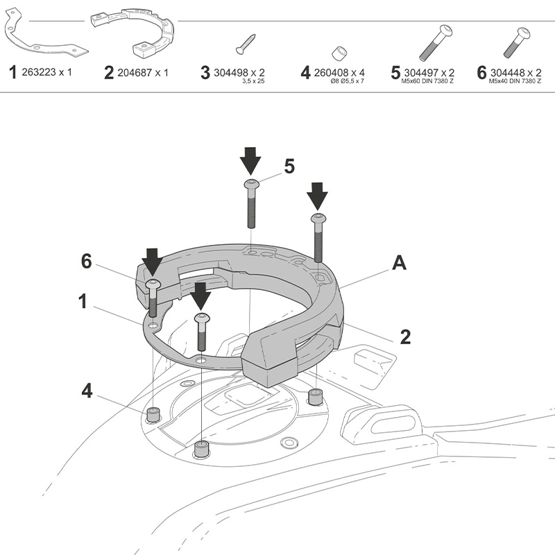 FIJACION BOLSA DE DEPOSITO SHAD CLICK SYSTEM W012CS BMW R1300 GS ADVENTURE