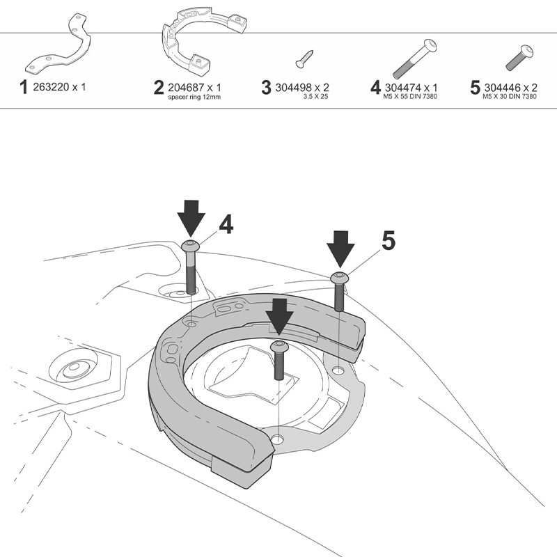 FIJACION BOLSA DE DEPOSITO SHAD CLICK SYSTEM Y012CS YAMAHA