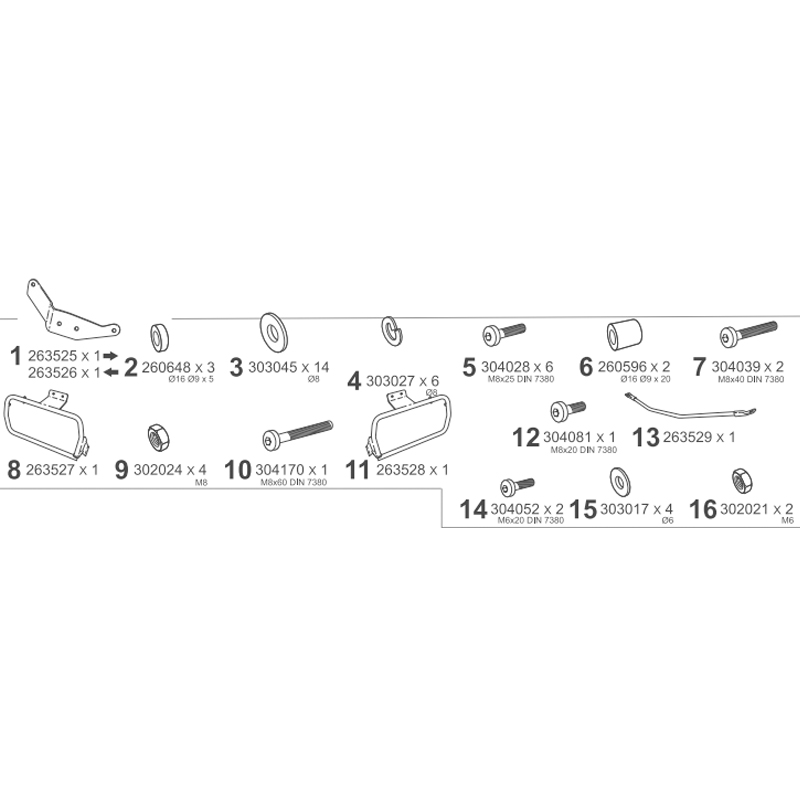KIT DE FIJACION MALETAS LATERALES SHAD 4P K0XD844P KOVE 800 X PRO ADVENTURE