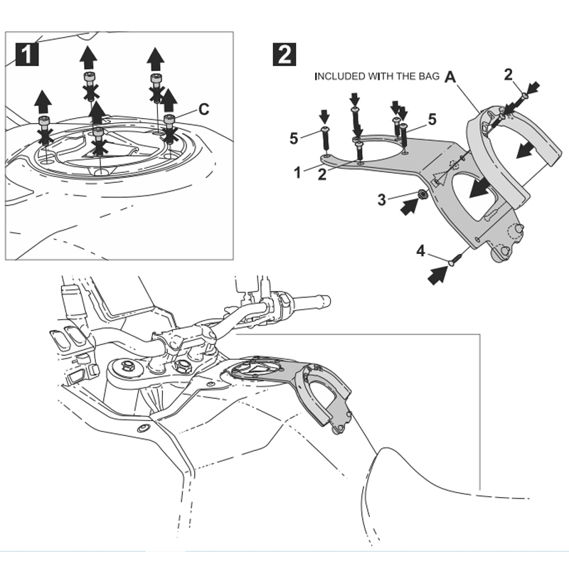 FIJACION BOLSA DE DEPOSITO SHAD CLICK SYSTEM K013CS KTM 390/790/890 ADVENTURE