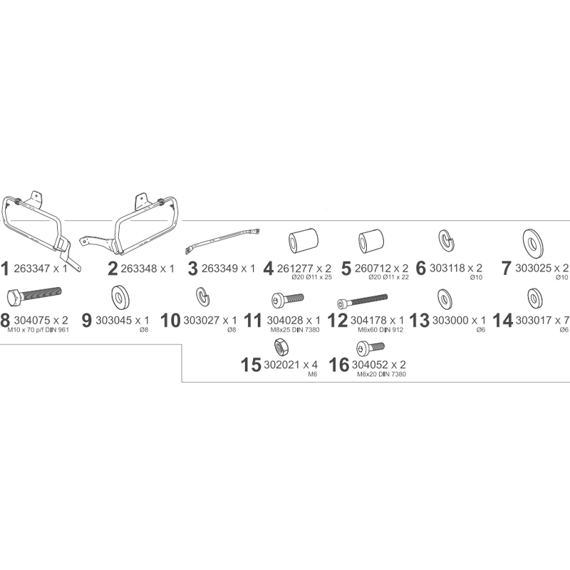 KIT DE FIJACION MALETAS LATERALES SHAD 4P V0DS534P VOGE 625/525 DSX