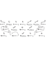 KIT DE FIJACION MALETAS LATERALES SHAD 4P Z0FL754P ZONTES F703