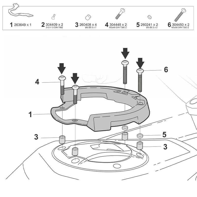 FIJACION BOLSA DE DEPOSITO SHAD CLICK SYSTEM Z010CS ZONTES F703