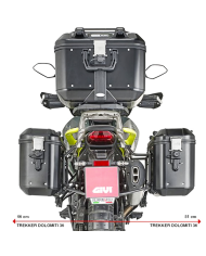 KIT DE FIJACION MALETAS LATERALES GIVI PL8717 BENELLI TRK 702/QJMOTOR SRT 700 SX | Fijaciones Maletas de moto | %brands%