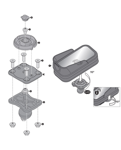 KIT SOPORTE UNIVERSAL SW-MOTECH PARA SMARTPHONE GPS.00.308.35100