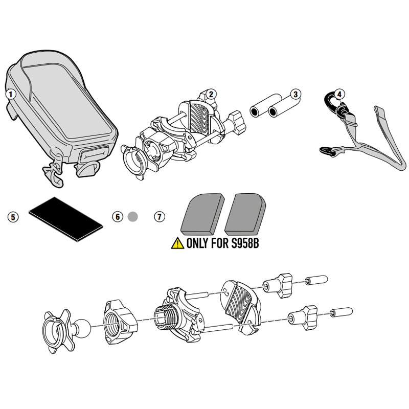KIT SOPORTE UNIVERSAL GIVI PARA SMARTPHONE S956SK