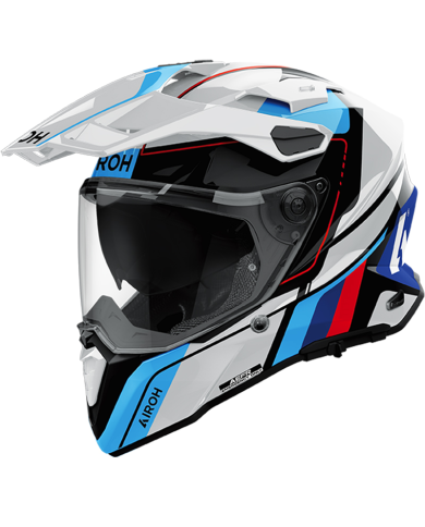 CASCO AIROH COMMANDER 2 SKIP WHITE/RED GLOSS