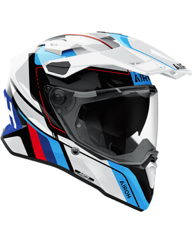 CASCO AIROH COMMANDER 2 SKIP WHITE/RED GLOSS
