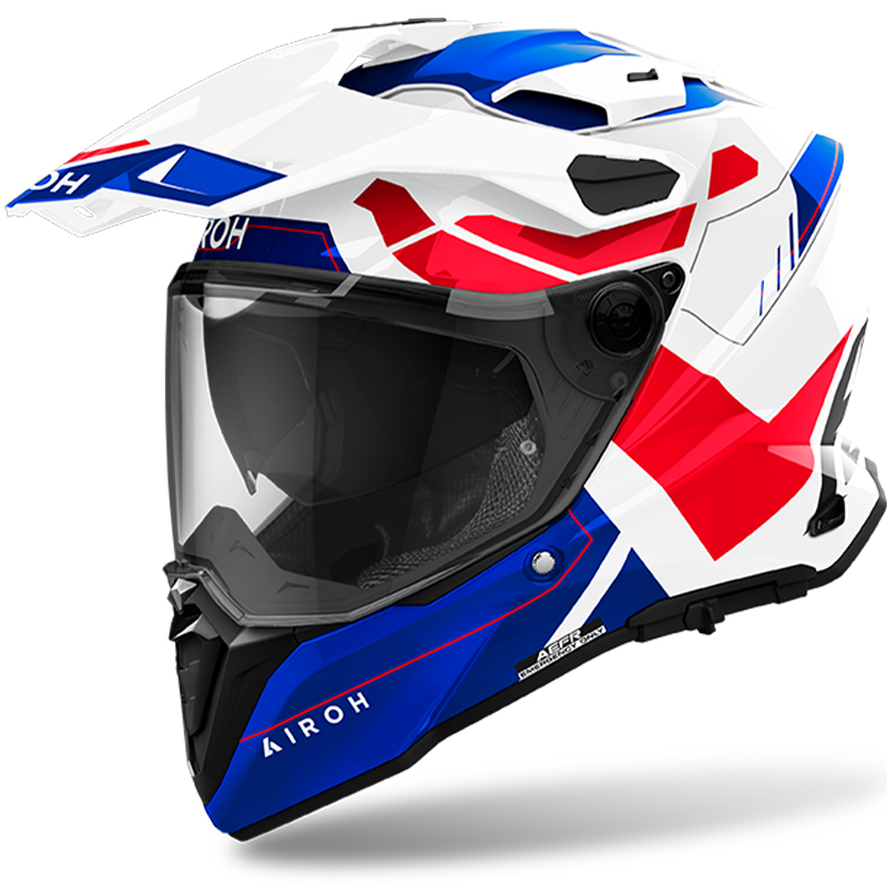 CASCO AIROH COMMANDER 2 REVEAL BLUE/RED GLOSS